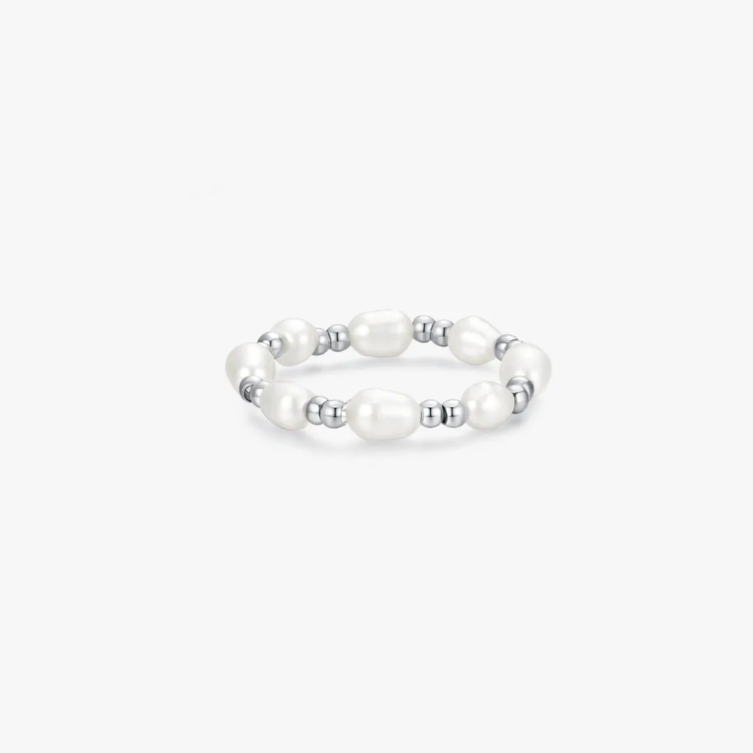 Adjustable Pearl Ring