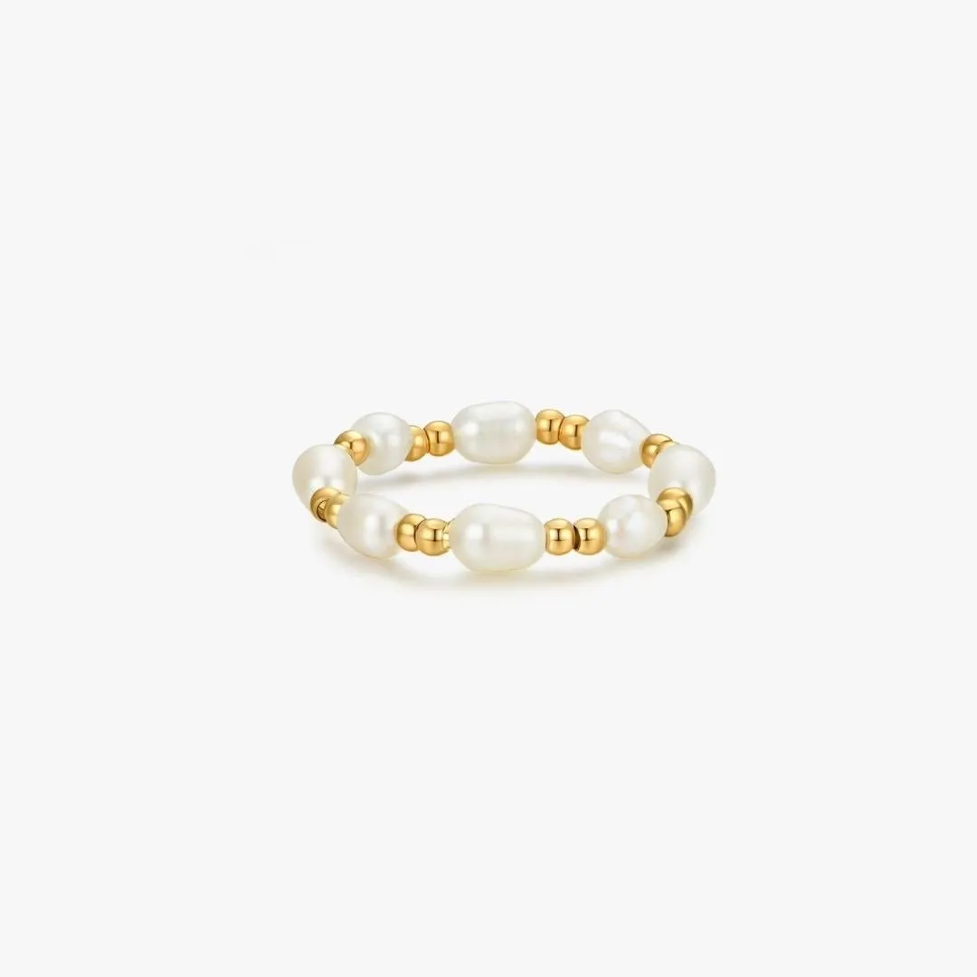 Adjustable Pearl Ring