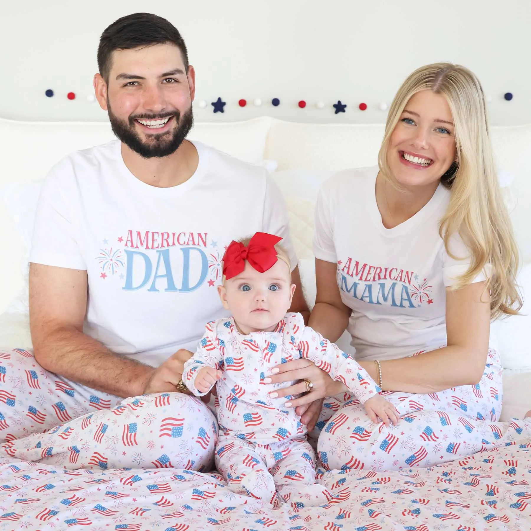 American Dad Fireworks Graphic Tee | White