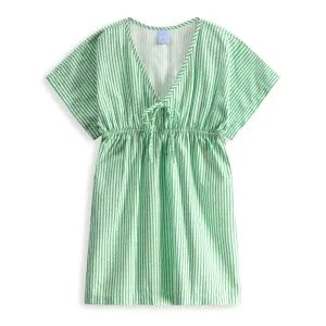 Ava Coverup -- Green Bubble Stripe