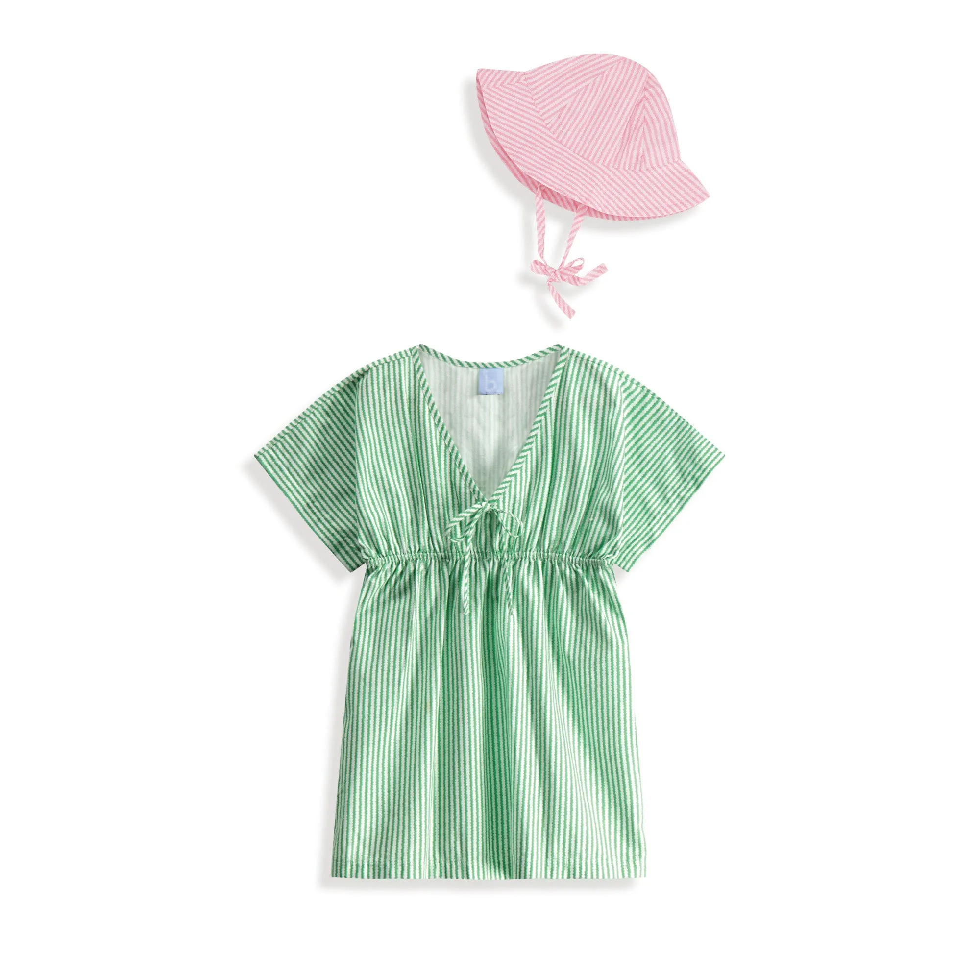 Ava Coverup -- Green Bubble Stripe