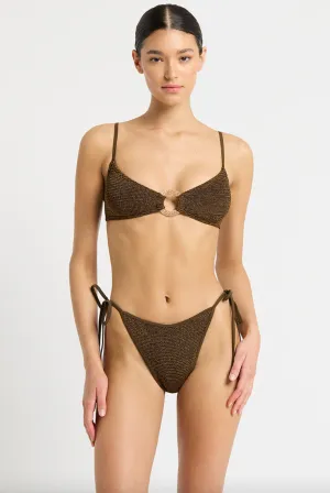 BOND-EYE RING LISSIO CROP - COCOA LUREX