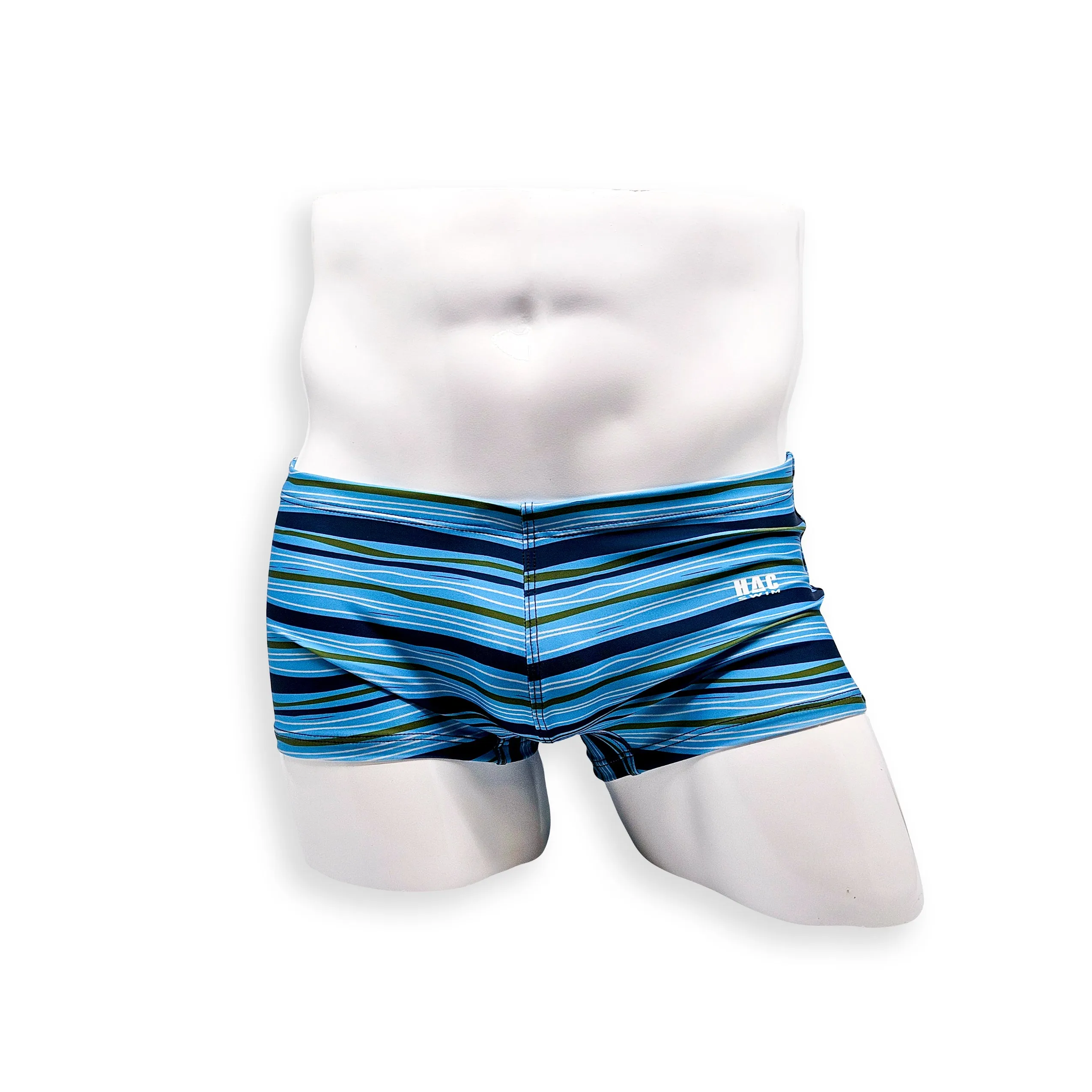 Box Cut Swim Trunk - Tidal Stripe