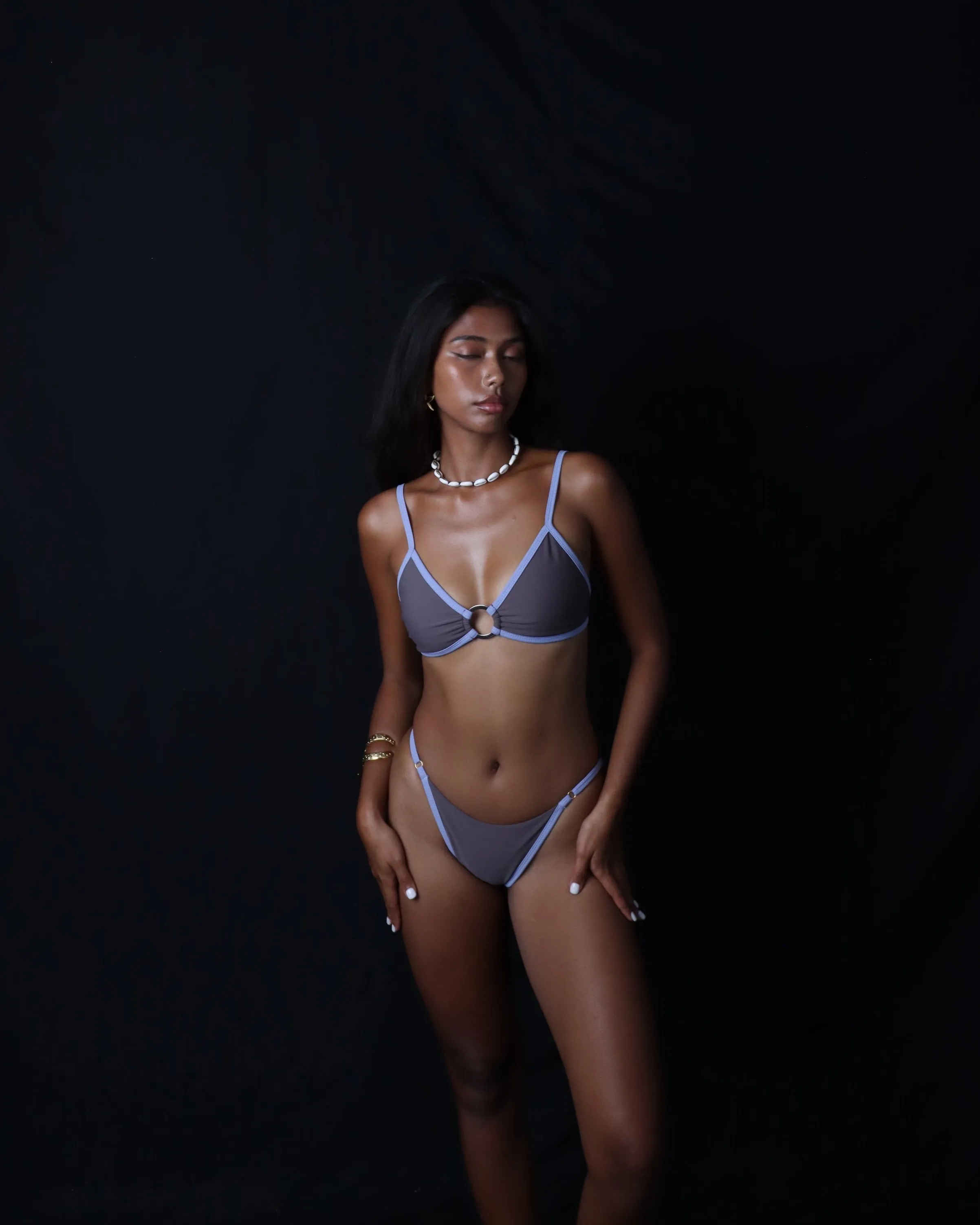 Chantal Top | Brown Blue