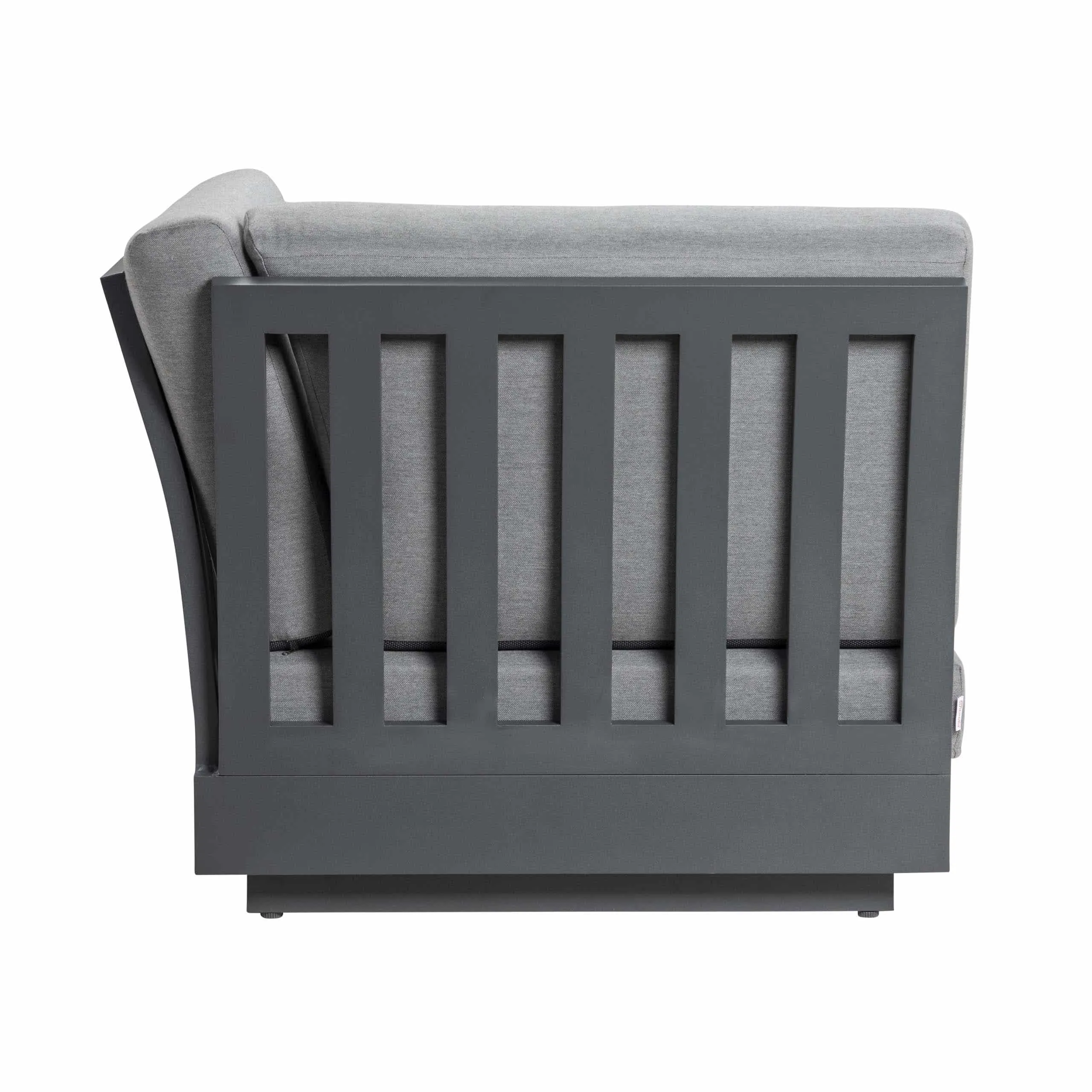 Crete Aluminium Outdoor Sectional Corner (Charcoal)