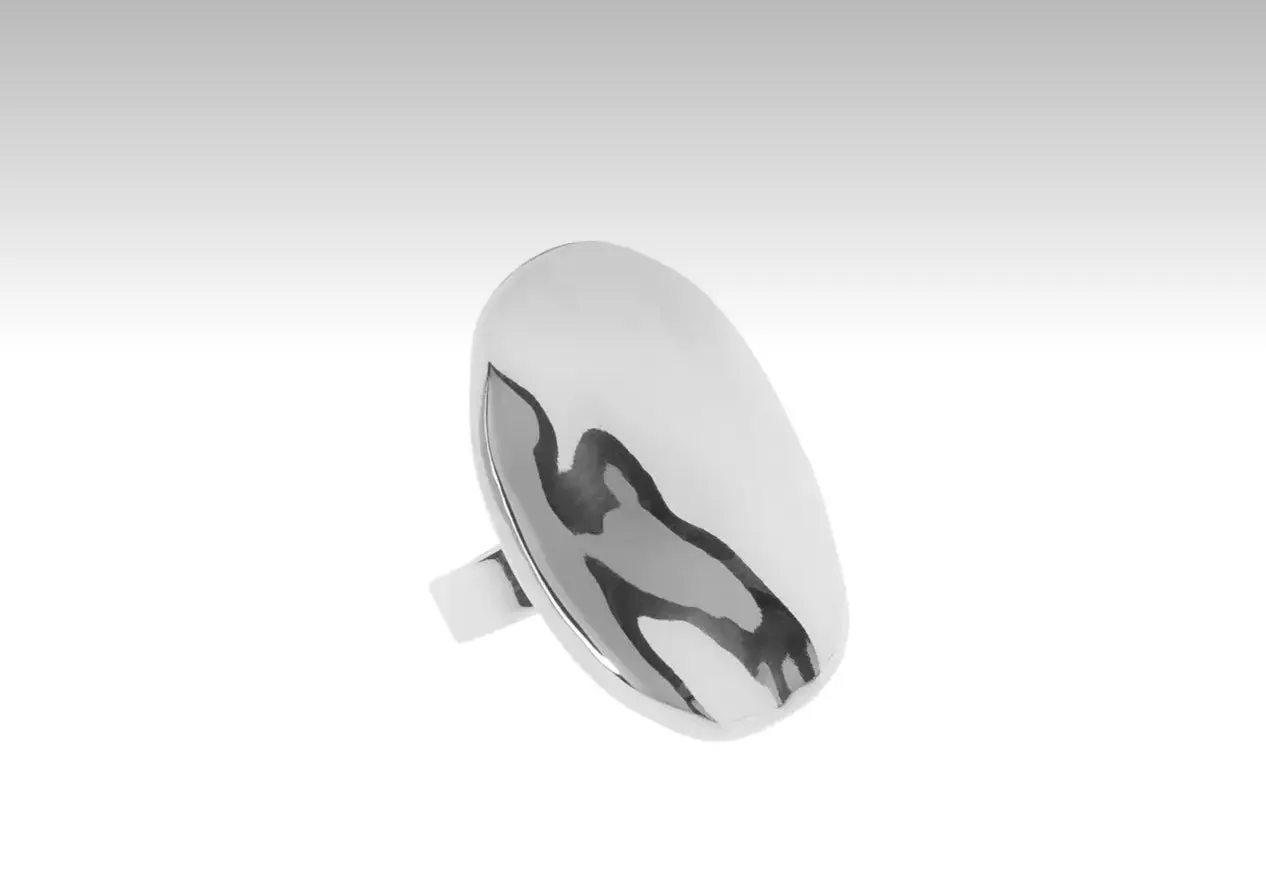 Hammered Oval Ring