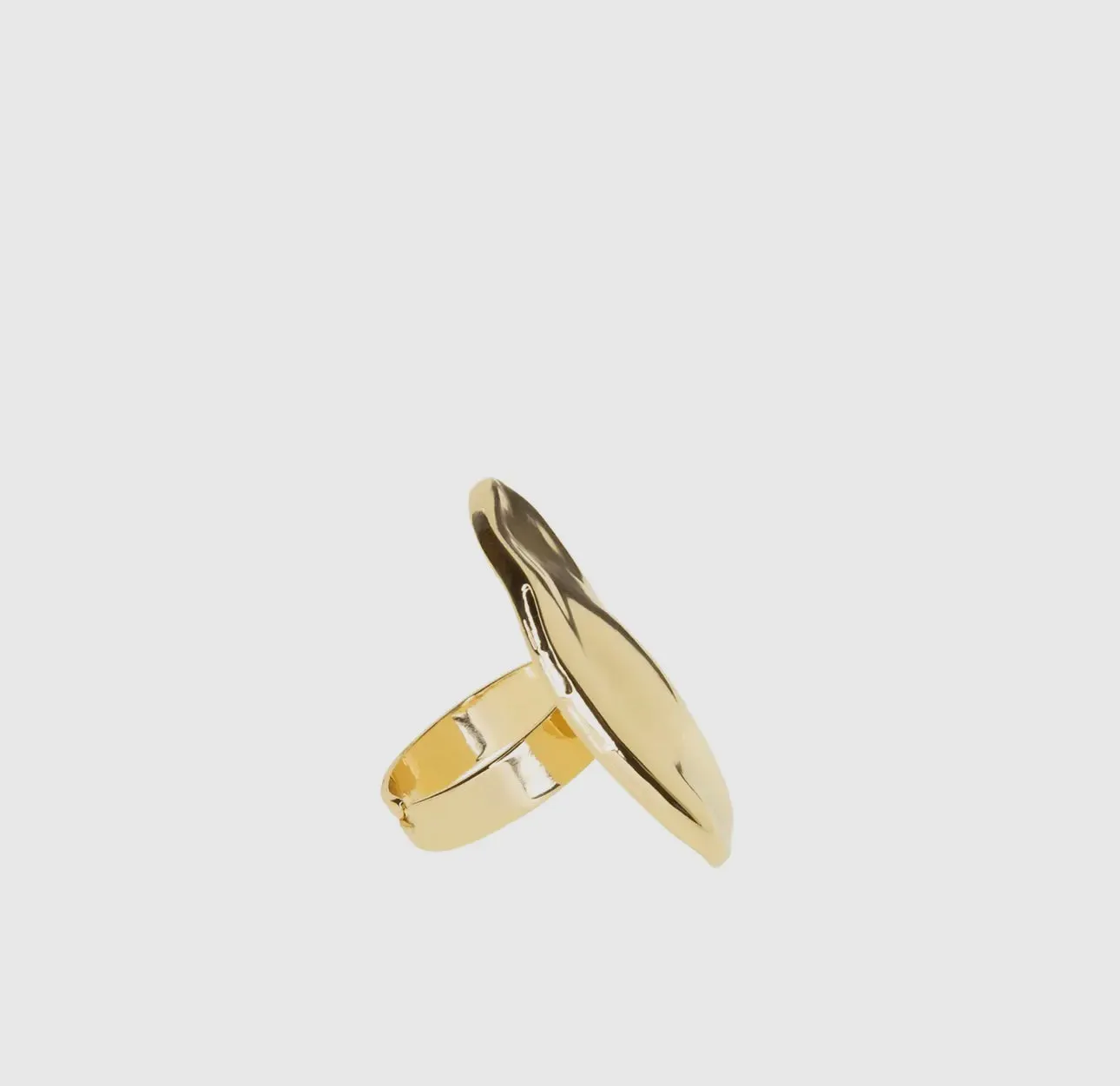Hammered Oval Ring