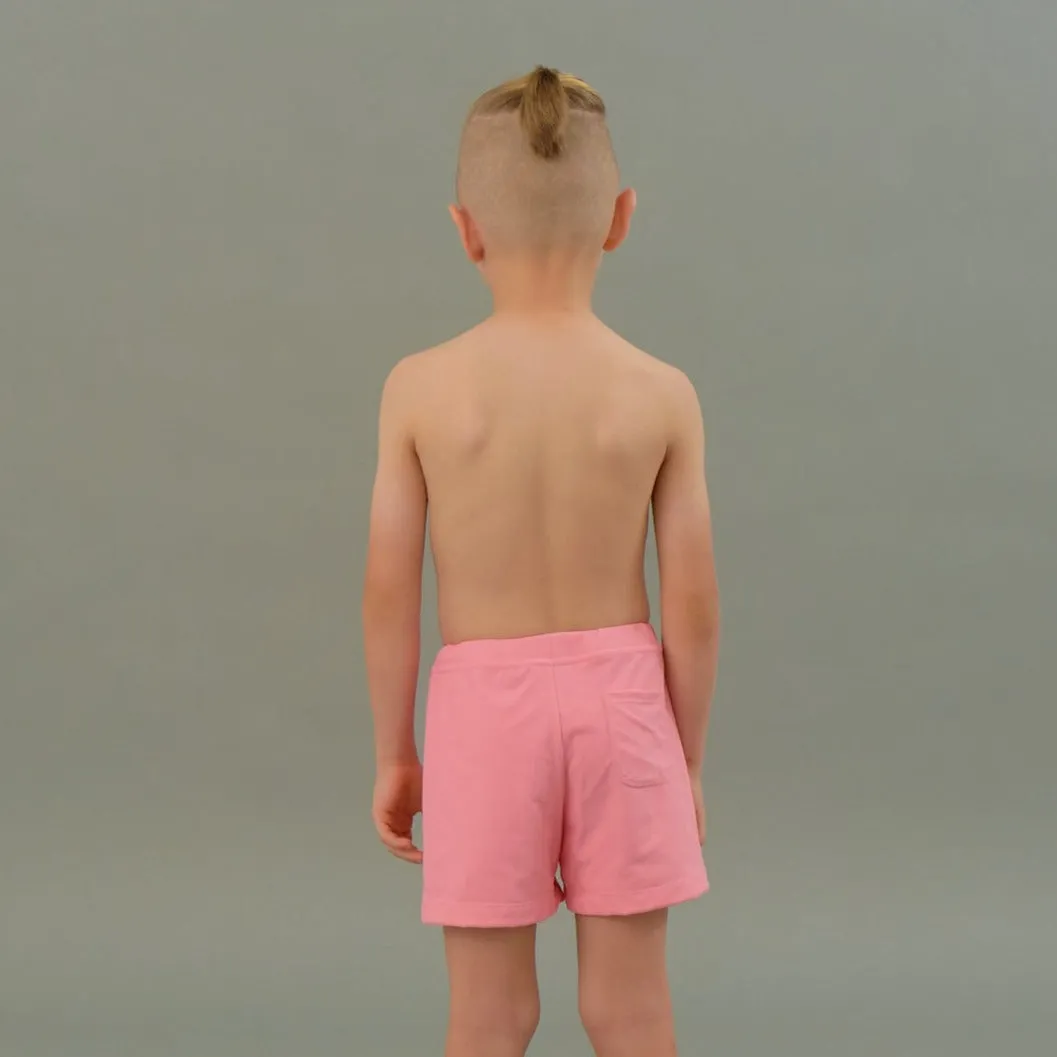 Kids Swim Trunks in Pink Tourmaline
