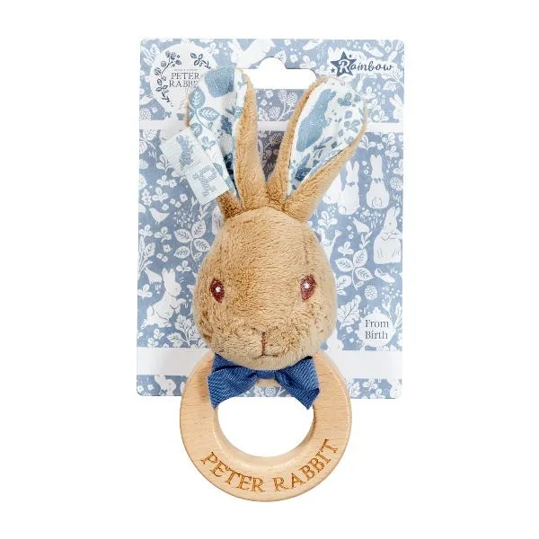 Luxury Peter & Flopsy Bunny Ring Rattle