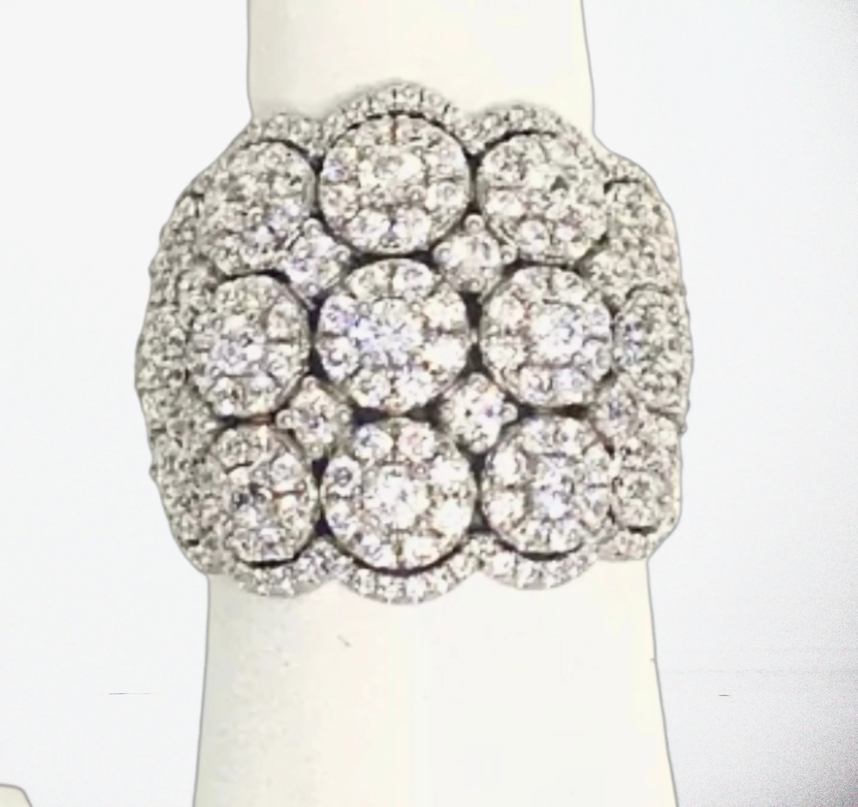 Massive Cluster CZ Pave band