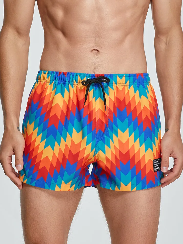 Men's Quick-drying Board Shorts With Drawstring