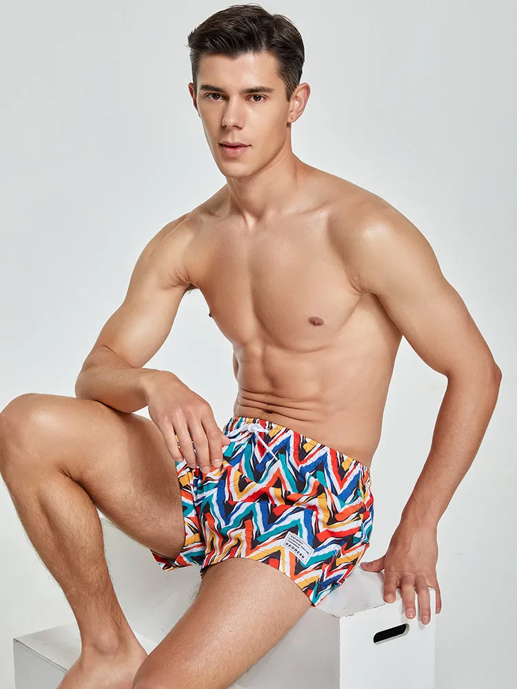 Men's Quick-drying Board Shorts With Drawstring