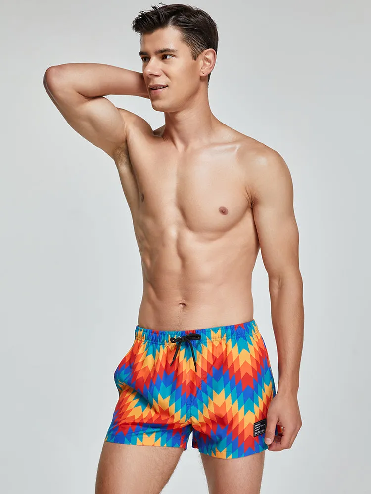Men's Quick-drying Board Shorts With Drawstring