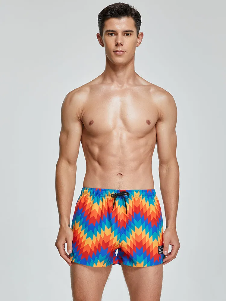 Men's Quick-drying Board Shorts With Drawstring
