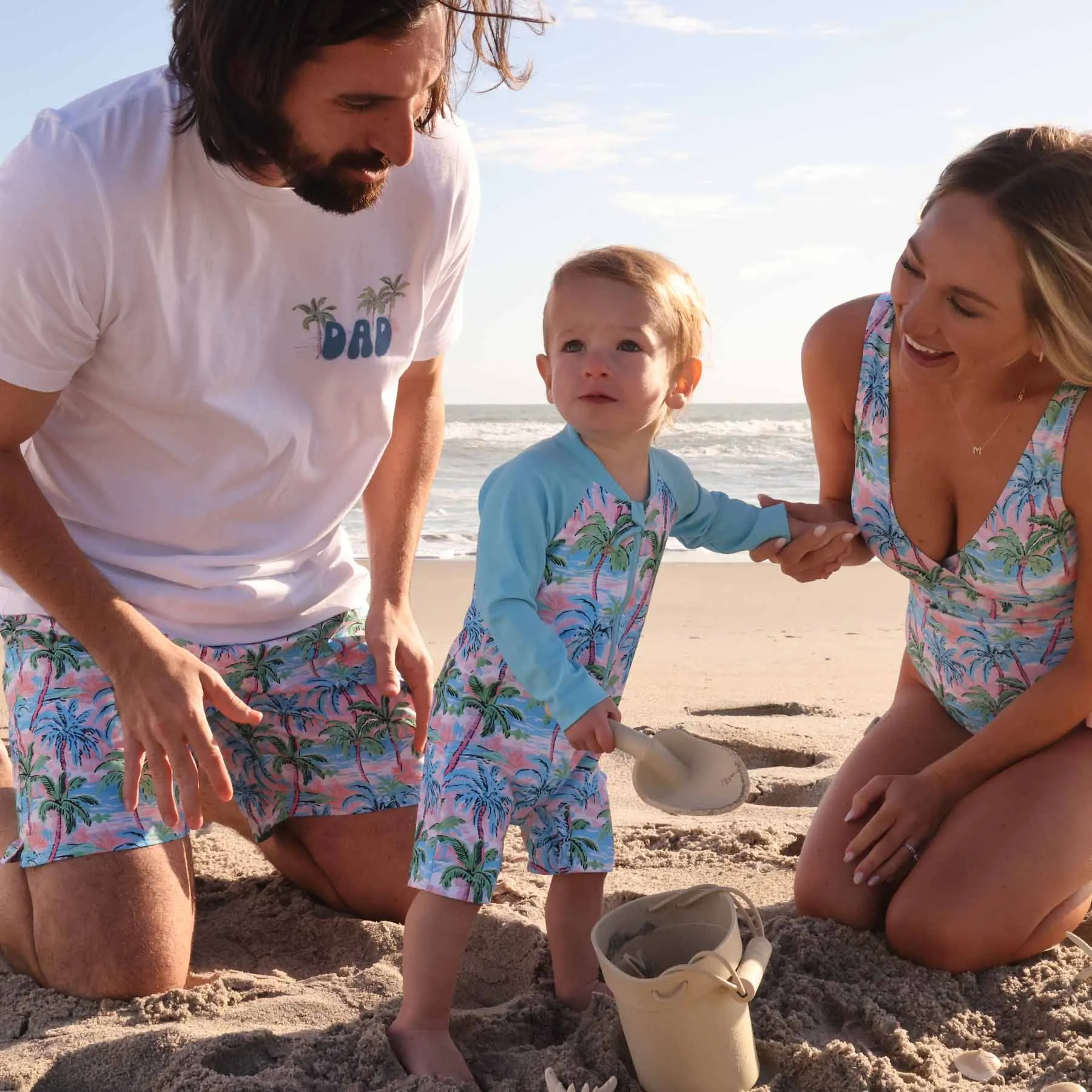 Men's Swim Trunks | Pastel Palms