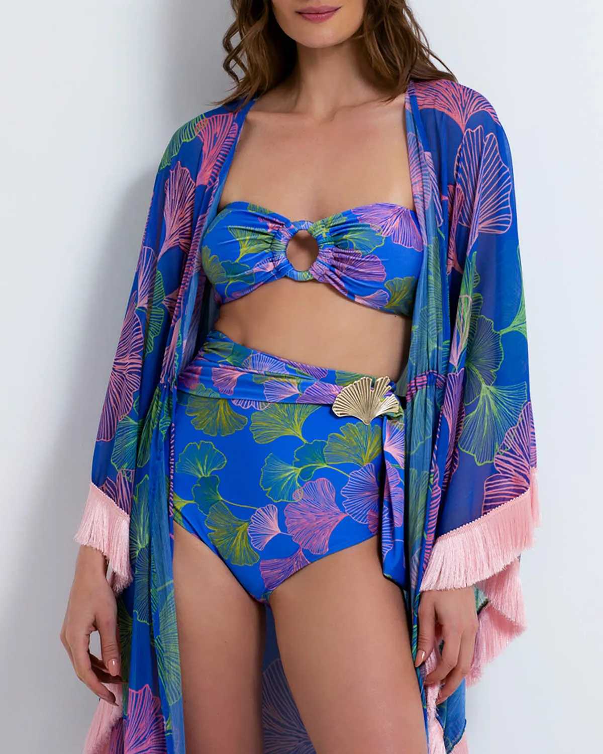 Ocean Leaf Bandeau Bikini Top