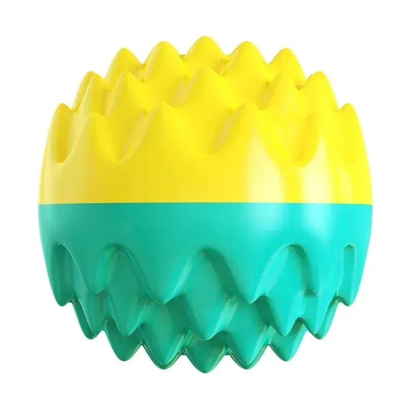 Pet Toy Ball Chewing, Teeth Grinding, Teeth Cleaning, Bite-Resistant Cat Toy, Chewing And Sounding Elastic Dog Toy Ball