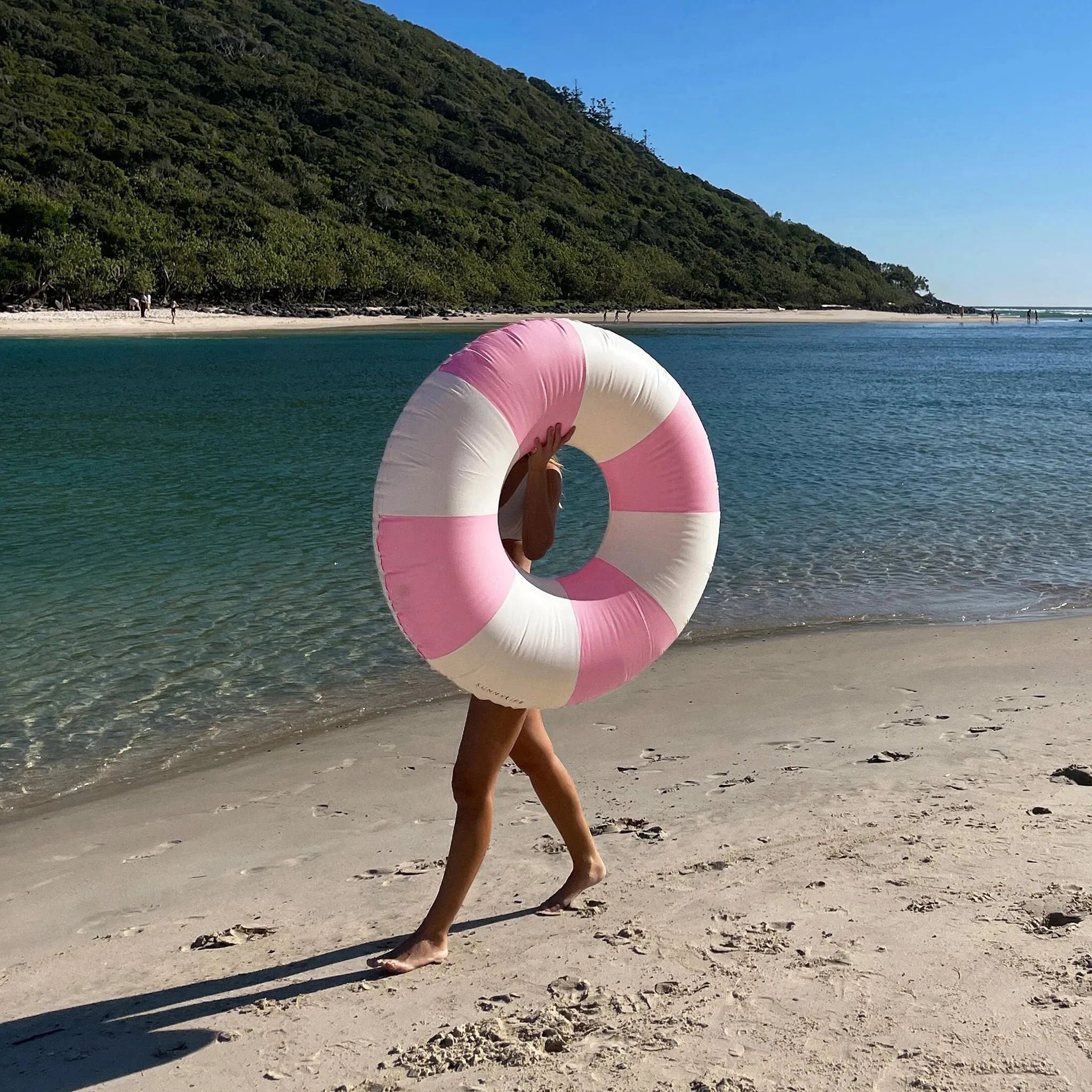 Pool Ring Bubblegum Pink Stripe