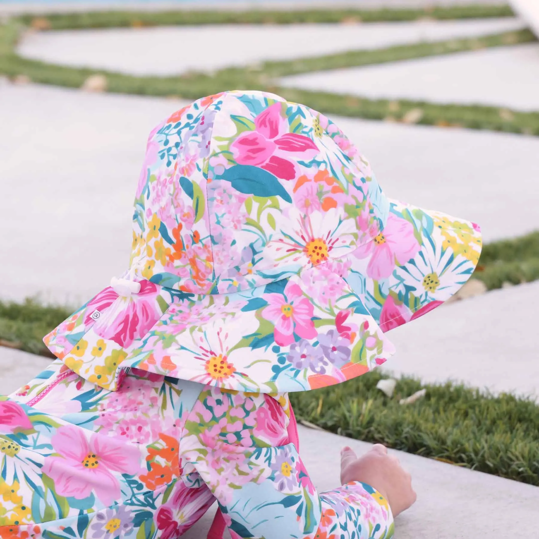 Printed Sun Hat | Seaside Blooms