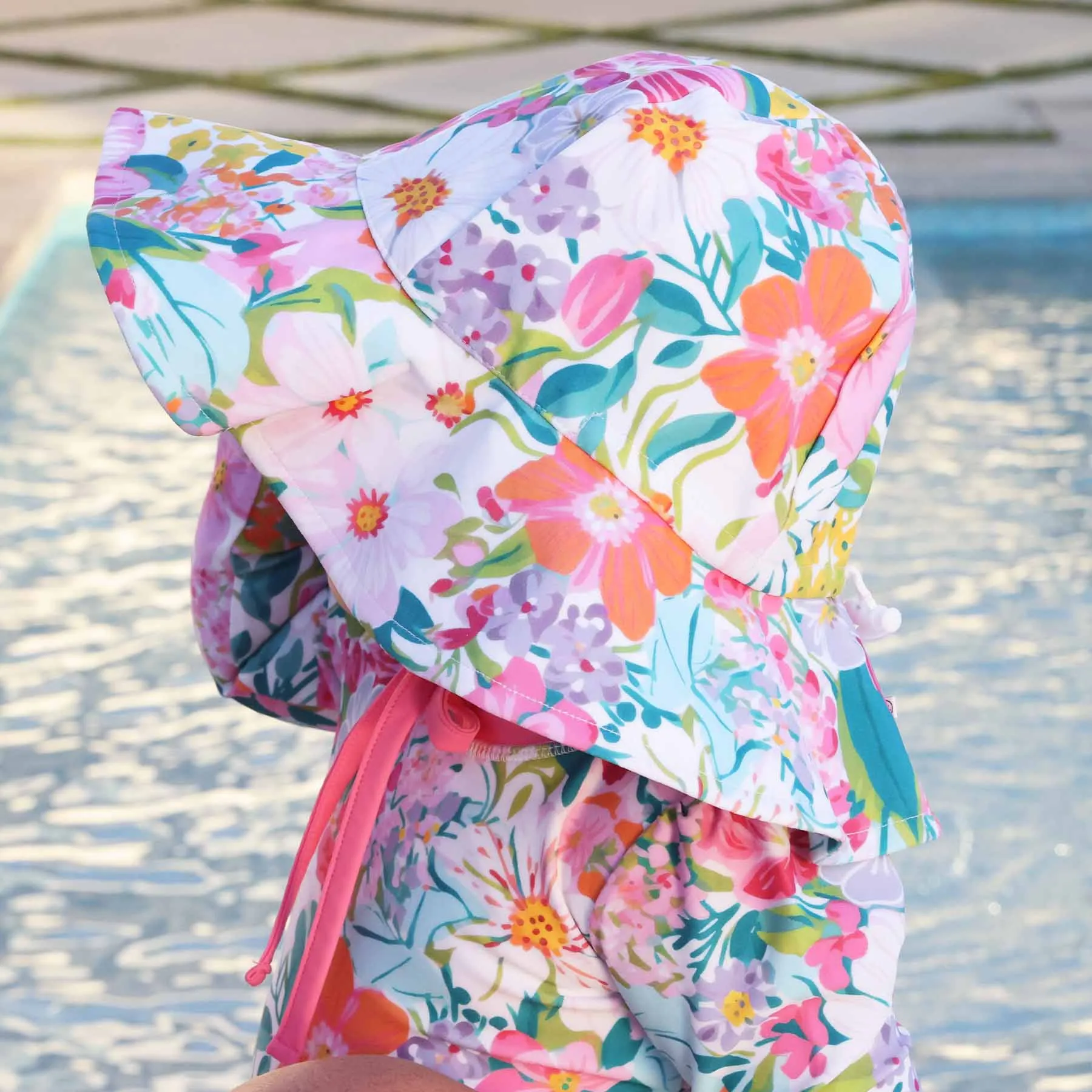 Printed Sun Hat | Seaside Blooms