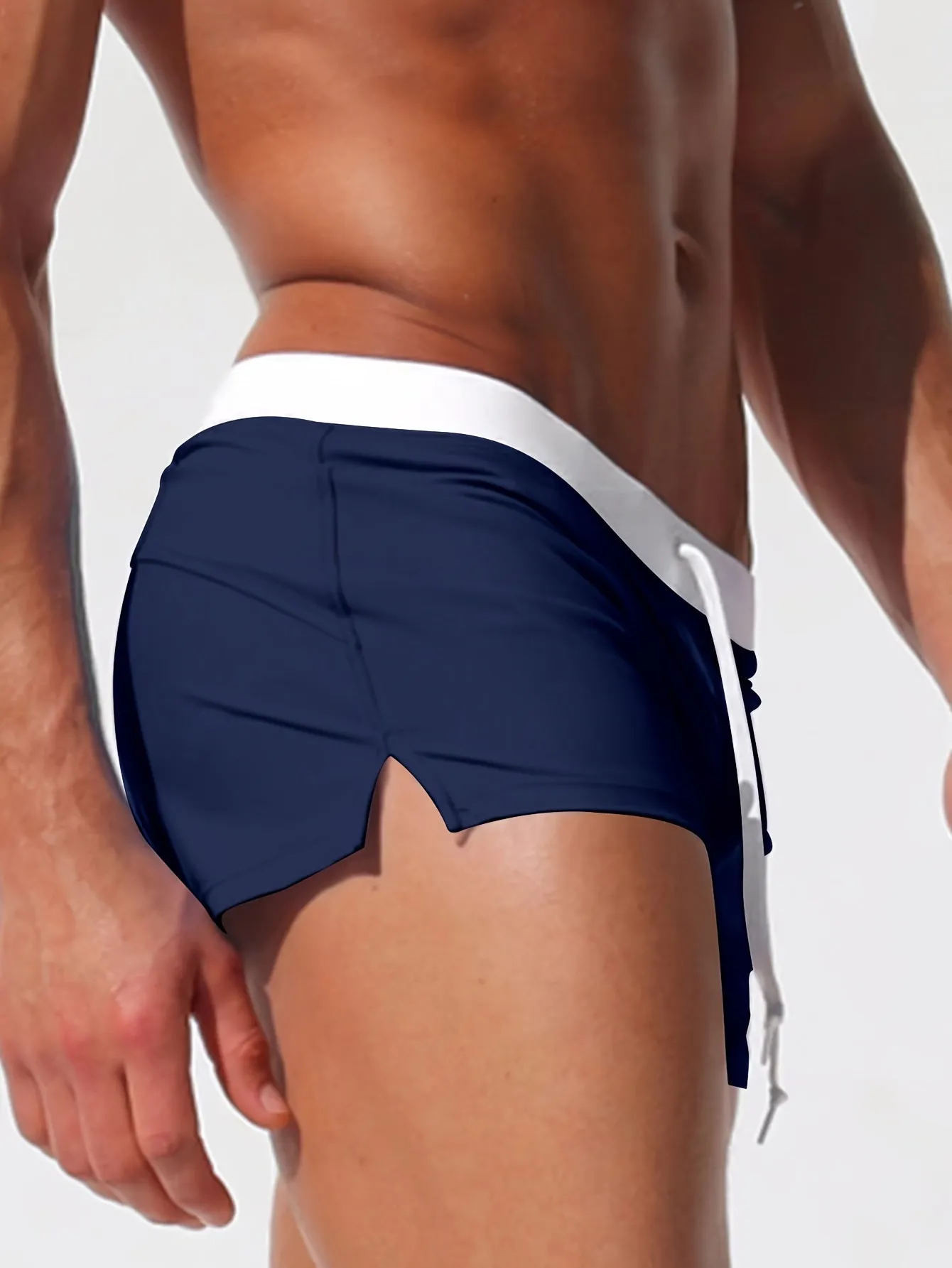 Sexy Drawstring Mens Swim Boxers for Beach Fun
