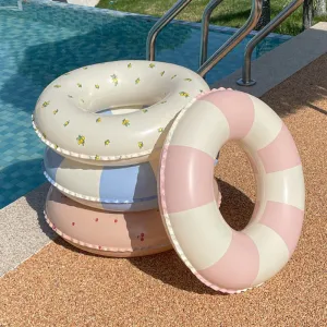 Summer Striped Swim Ring for Kids