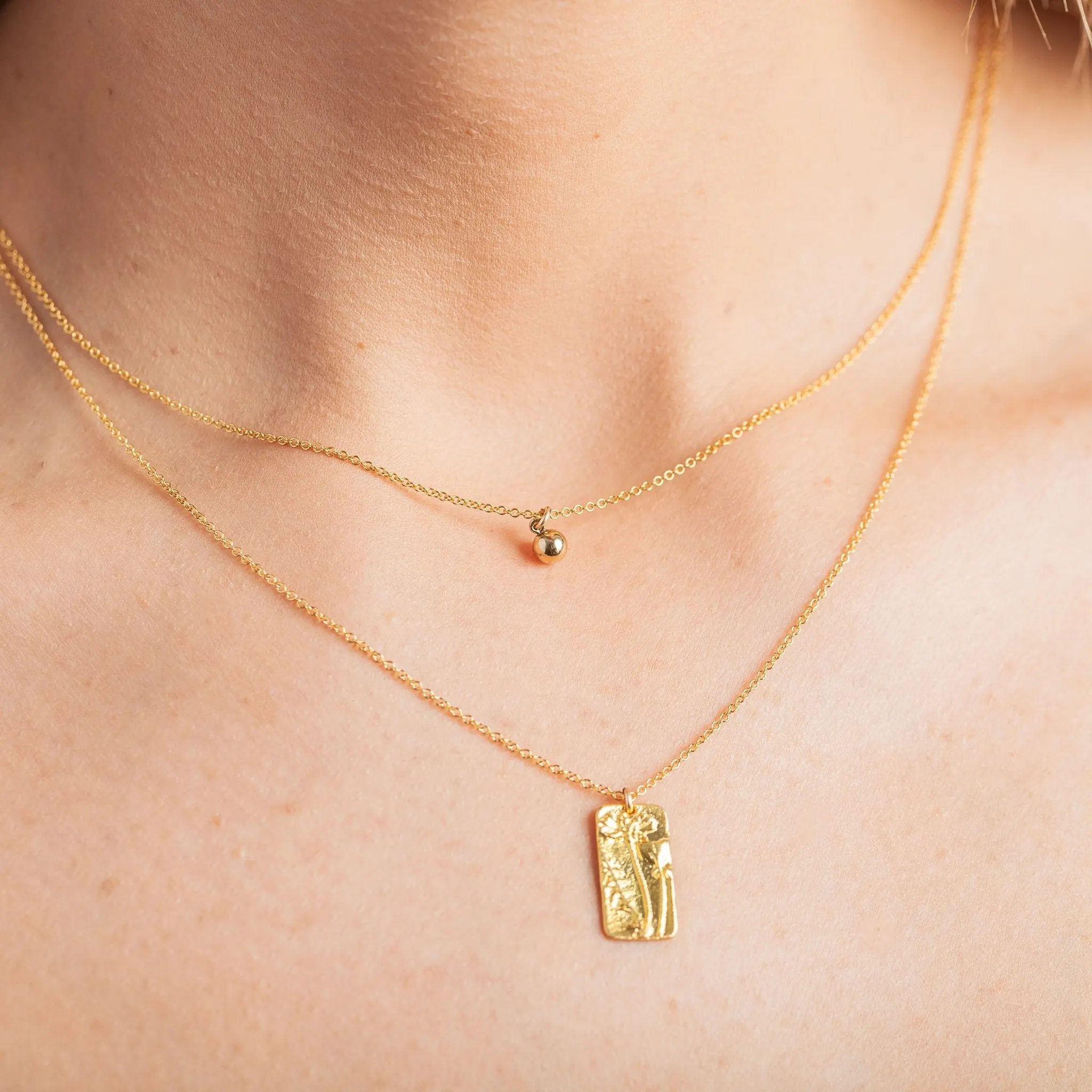 Tiny Gold Drop Necklace