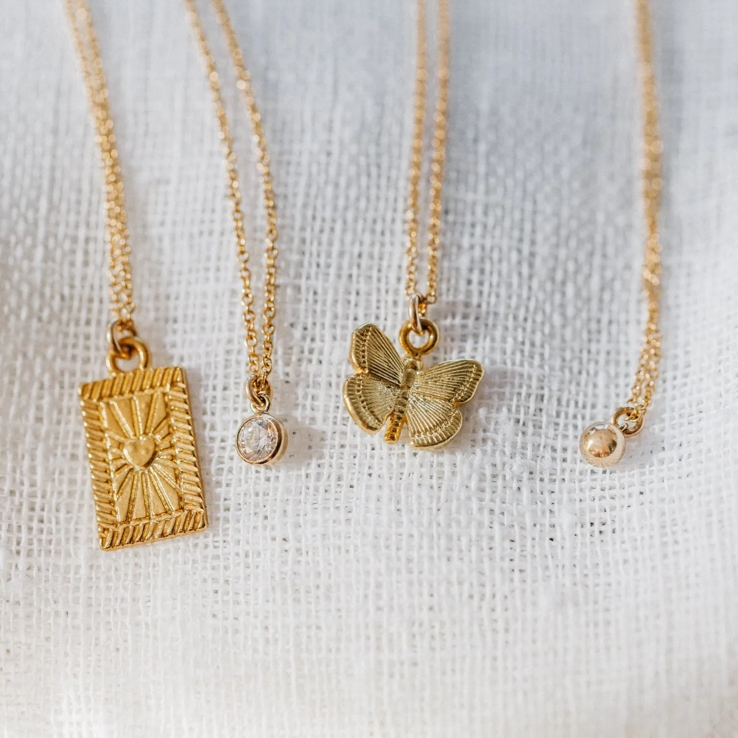 Tiny Gold Drop Necklace