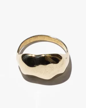 Water Signet Ring - Brass