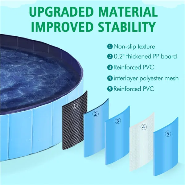 Yaheetech Foldable Dog Pool 79 x 12 Inches