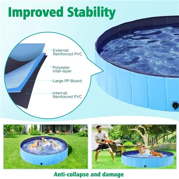 Yaheetech Foldable Dog Pool 79 x 12 Inches