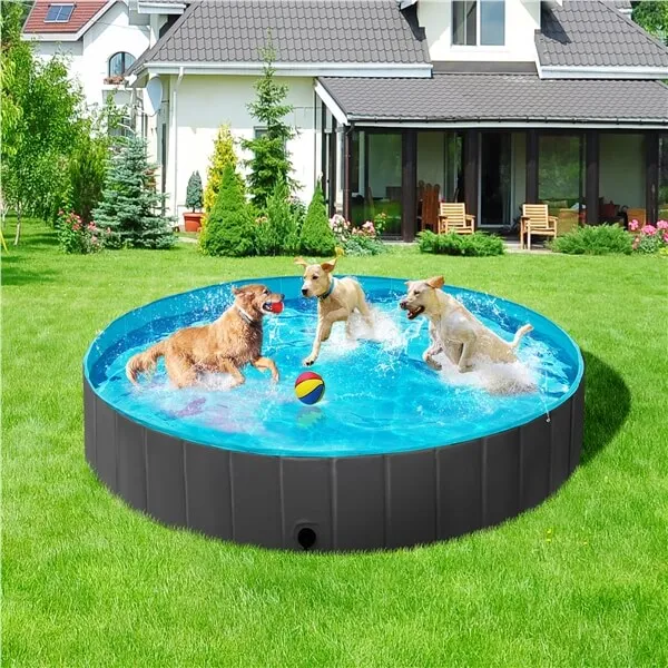 Yaheetech Foldable Hard Plastic Extra Large Dog Pet Bath Swimming Pool