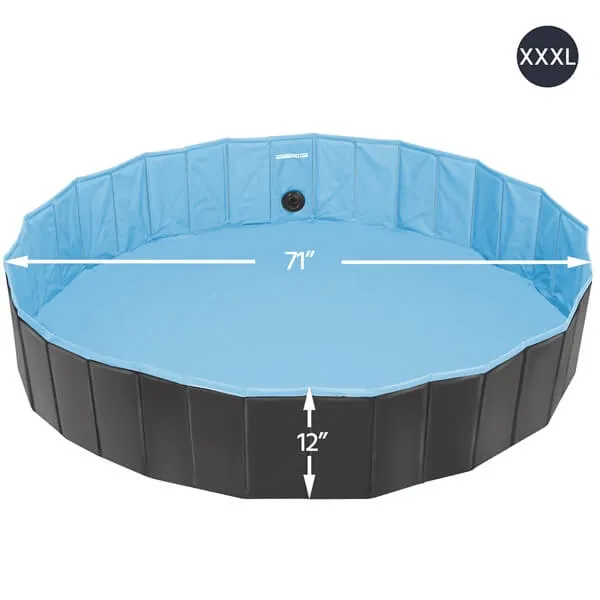 Yaheetech Foldable Hard Plastic Extra Large Dog Pet Bath Swimming Pool