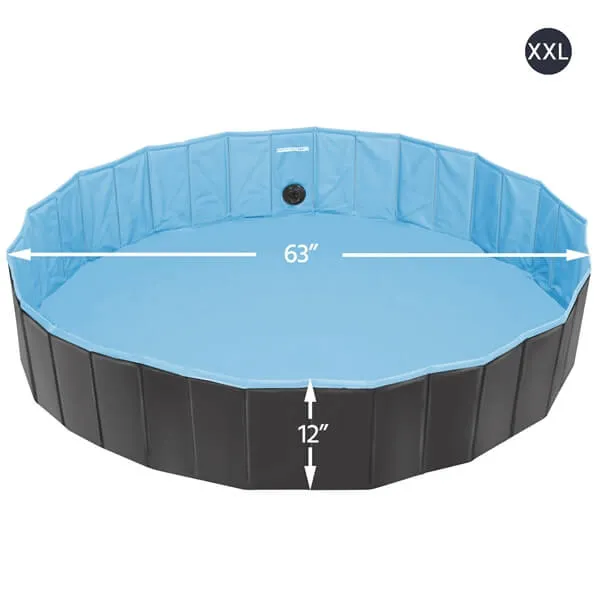 Yaheetech Foldable Hard Plastic Extra Large Dog Pet Bath Swimming Pool