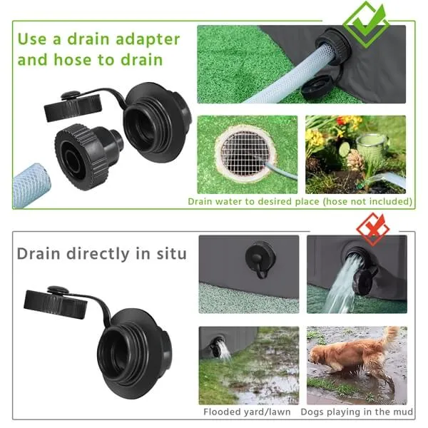 Yaheetech Foldable Hard Plastic Extra Large Dog Pet Bath Swimming Pool
