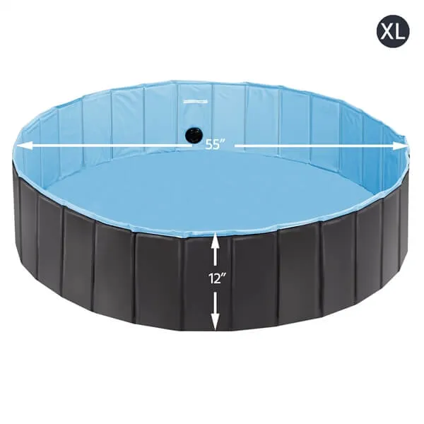 Yaheetech Foldable Hard Plastic Extra Large Dog Pet Bath Swimming Pool