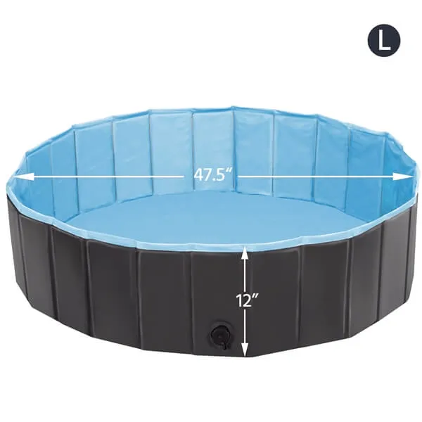 Yaheetech Foldable Hard Plastic Extra Large Dog Pet Bath Swimming Pool