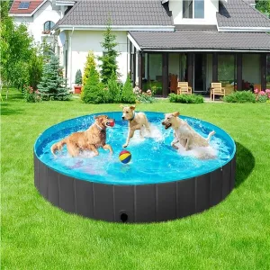 Yaheetech Foldable Hard Plastic Extra Large Dog Pet Bath Swimming Pool