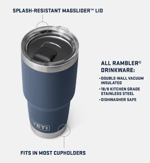 Yeti Rescue Red 30oz Rambler